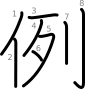 stroke order illustration