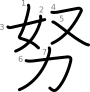 stroke order illustration