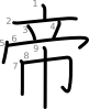 stroke order illustration