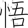 stroke order illustration