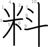 stroke order illustration