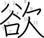 stroke order illustration