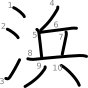 stroke order illustration