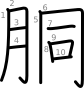 stroke order illustration