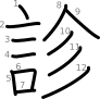 stroke order illustration