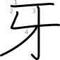 stroke order illustration