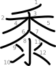 stroke order illustration